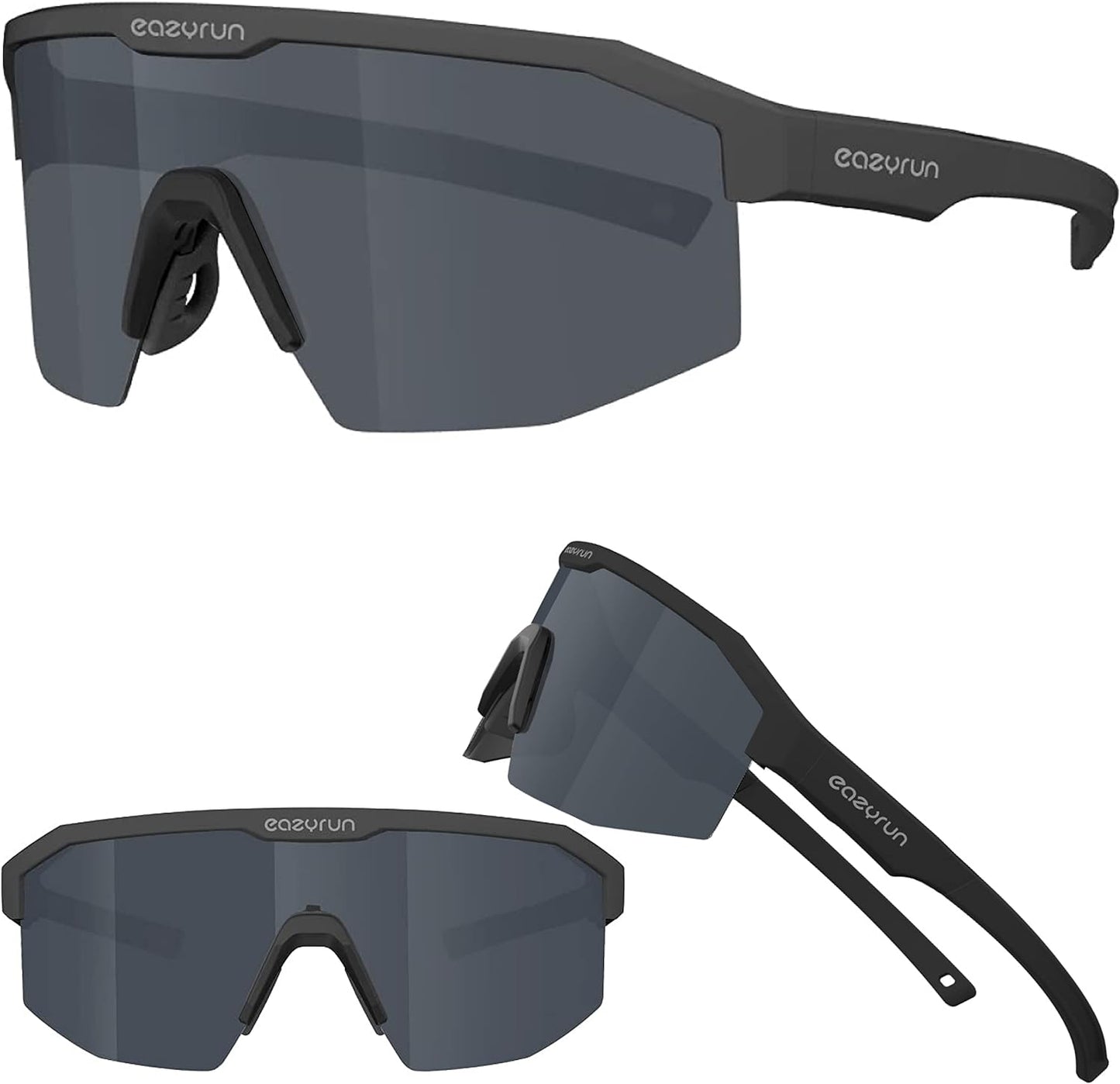 
                  
                    Fahrradbrille / Sportbrille für Damen & Herren – Sonnenbrille für Sport, Laufen, MTB & Outdoor Modell: EAZYRUN
                  
                