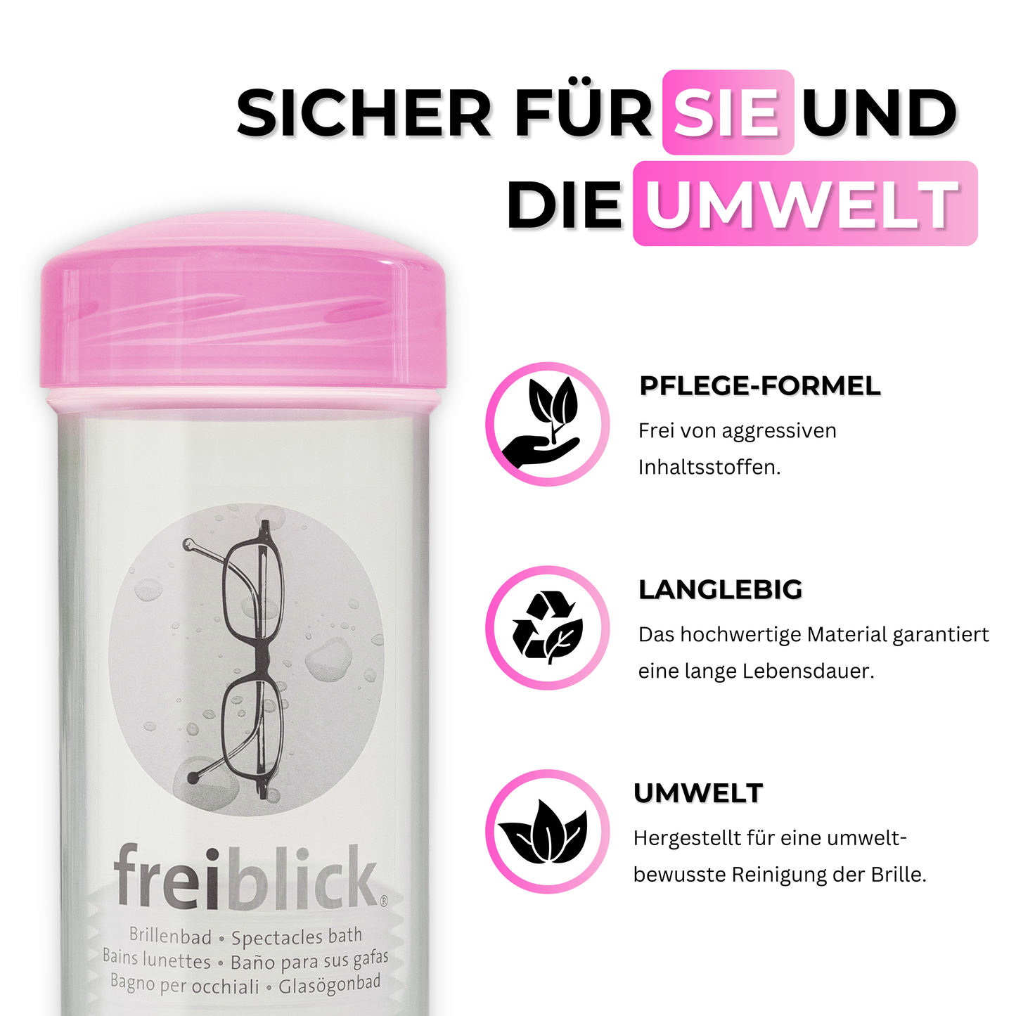 Wiederverwendbares Brillenbad-Set – umweltfreundlich, ohne Einwegplastik oder Einmalprodukte