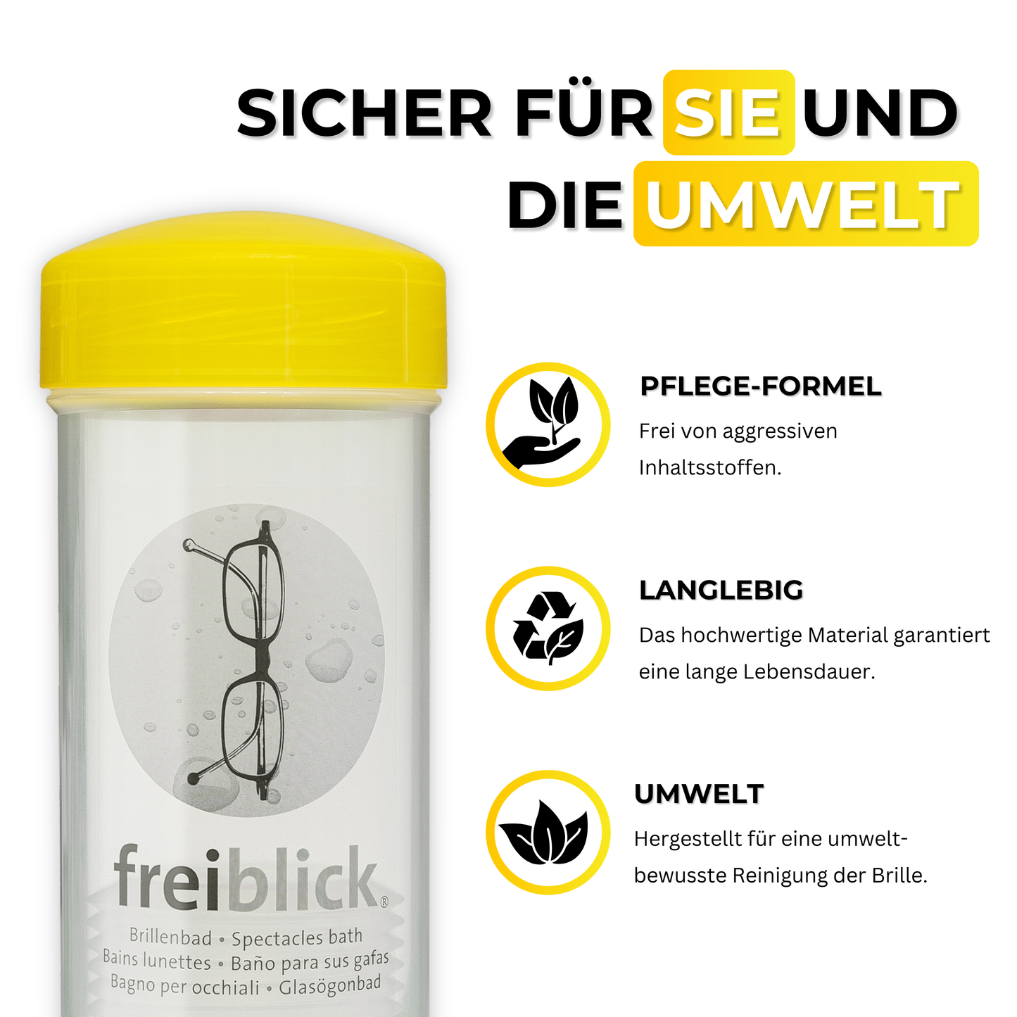 Wiederverwendbares Brillenbad-Set – umweltfreundlich, ohne Einwegplastik oder Einmalprodukte