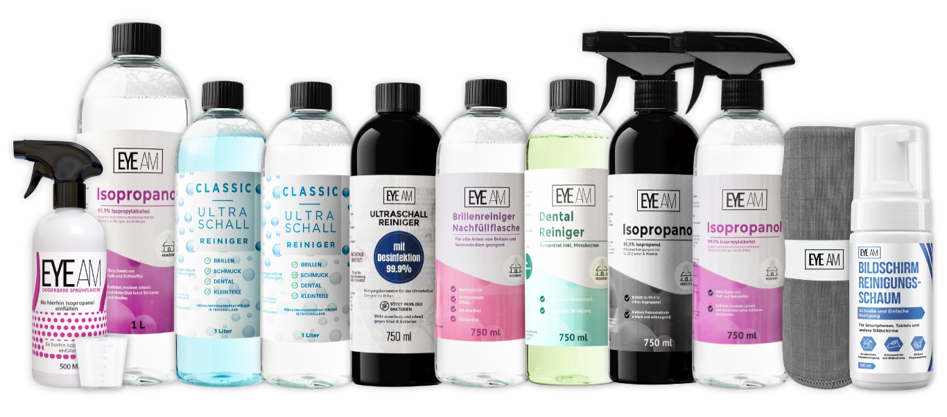 EyeAm - Effektive Reinigungsprodukte für Haushalt, Elektronik & Industrie. Isopropanol, Displayreiniger & mehr.