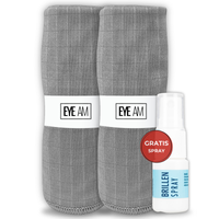 EyeAm Reinigungstuch in Optikerqualität – im Set enthalten, 100% Mikrofaser, fusselfrei und ideal für empfindliche Brillengläser